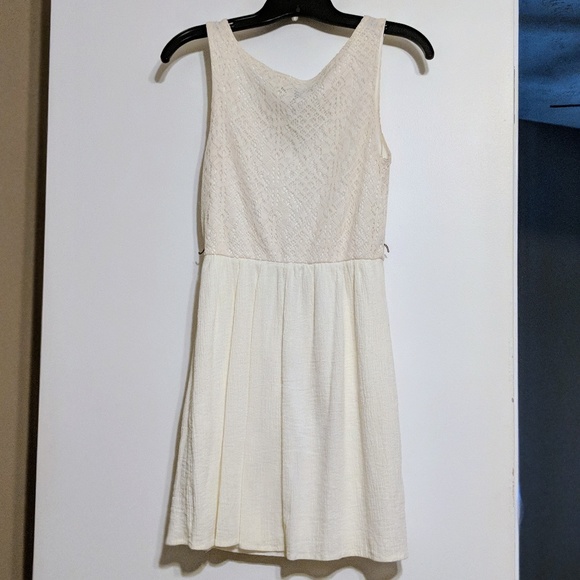 Cream Crocheted Top Tank Dress - Picture 3 of 3